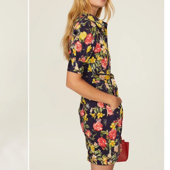 Size 8 - MARISSA WEBB - Floral Printed Puff Sleeve Dress Rent Runway $260 msrp - Picture 4 of 12
